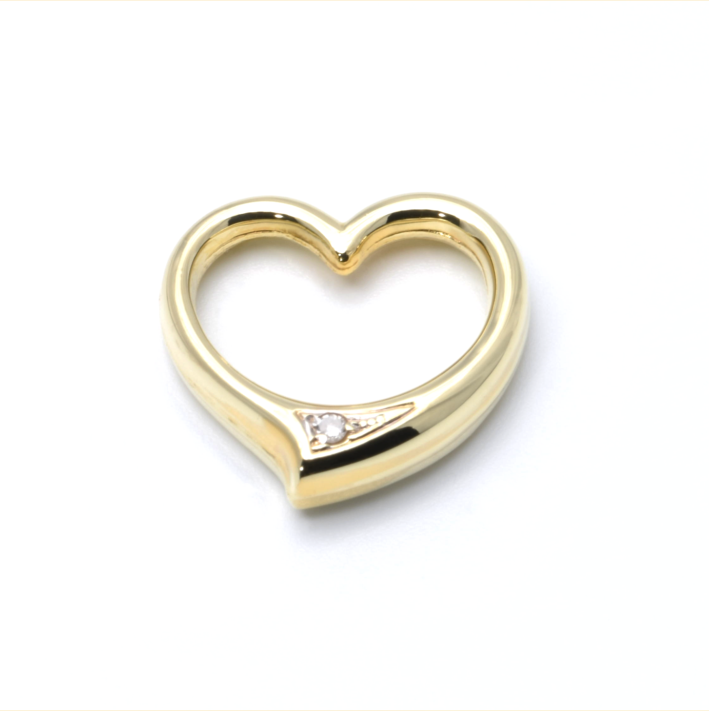 Anhänger | 585/000 Gelbgold | Herz | Diamant