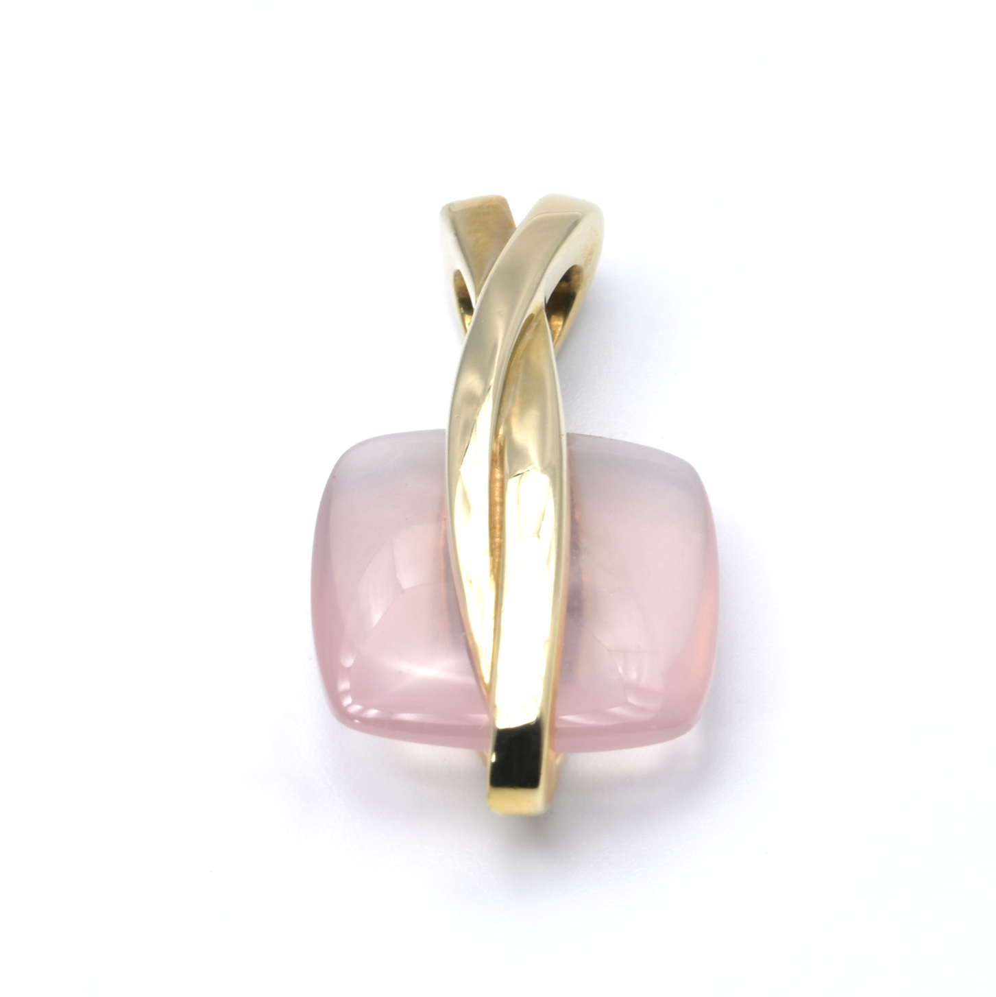 Anhänger | 333/000 Gelbgold | Rosenquarz