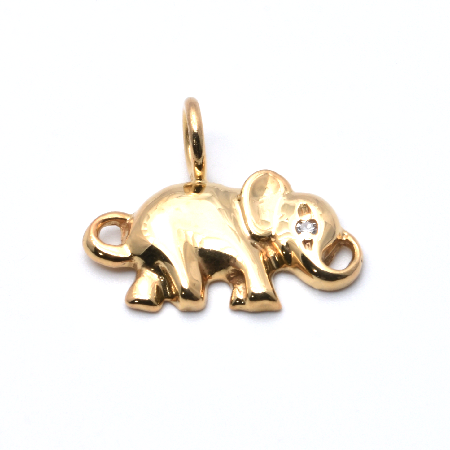 Anhänger | 585/000 Gelbgold | Elefant | Diamant