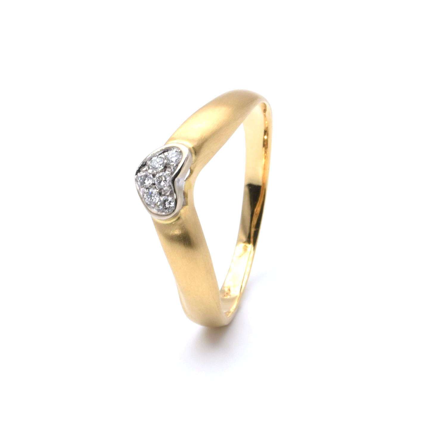 Ring | 750/000 Gelbgold | Diamanten | Herz