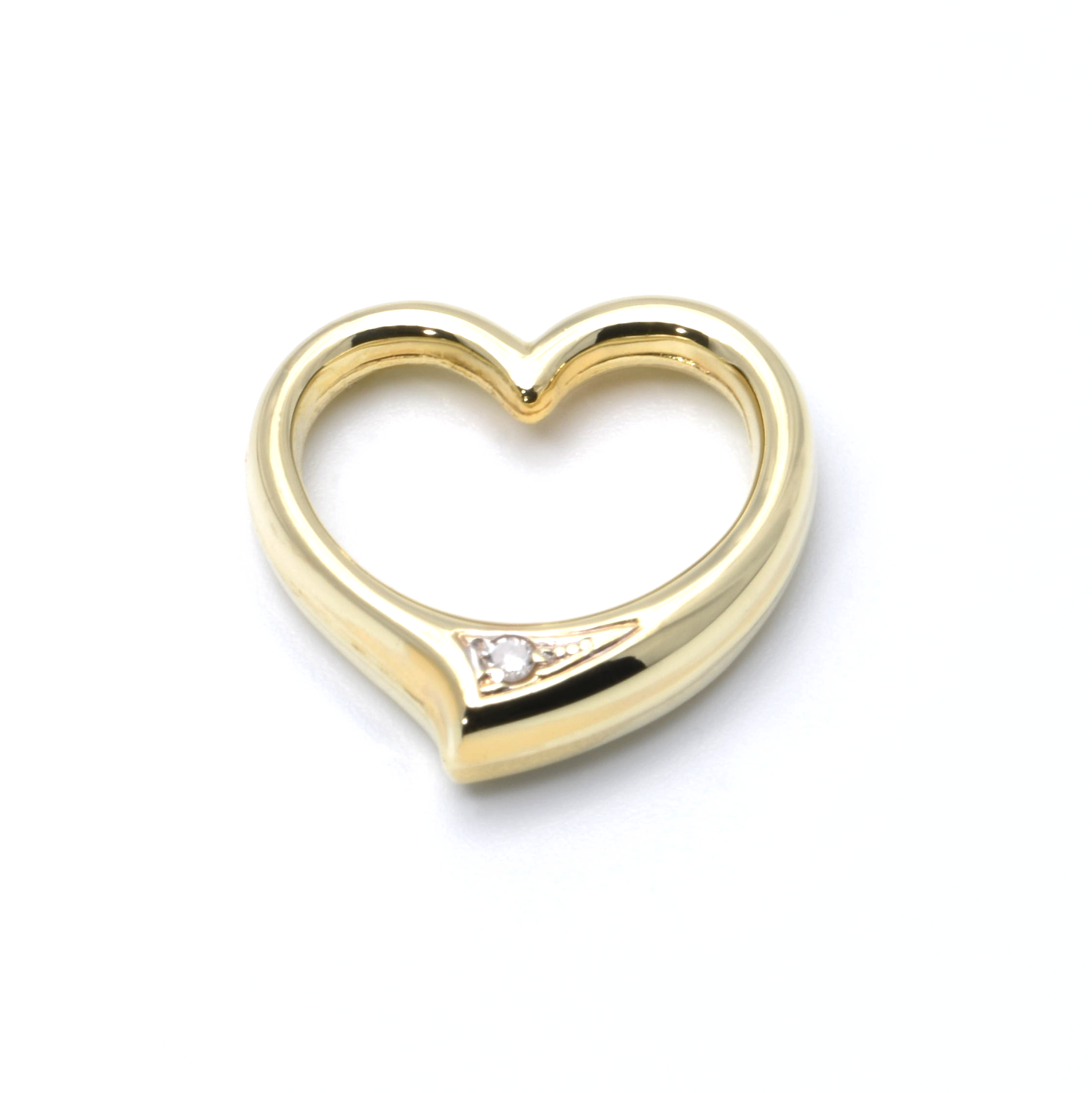 Anhänger | 585/000 Gelbgold | Herz | Diamant