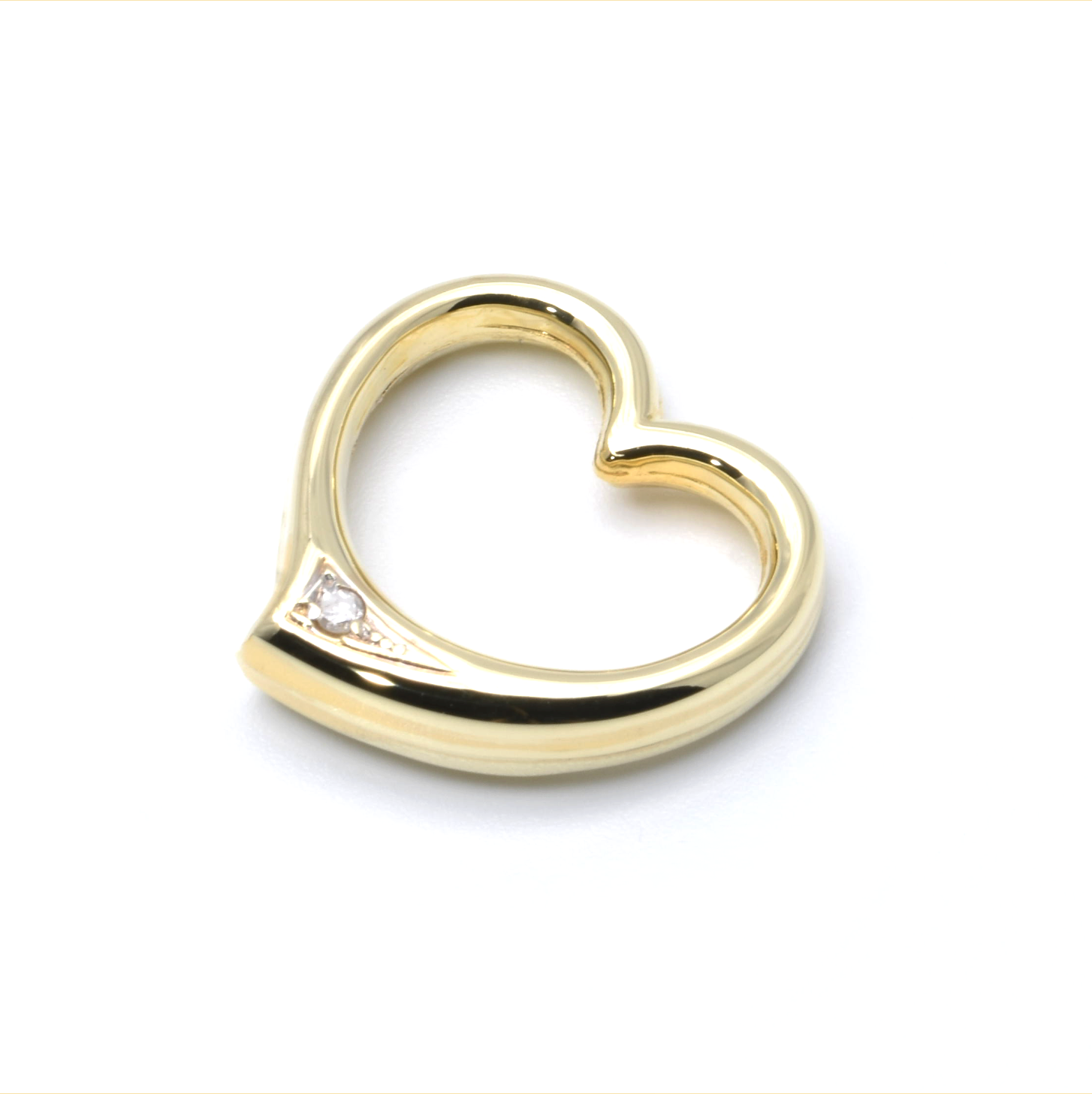 Anhänger | 585/000 Gelbgold | Herz | Diamant