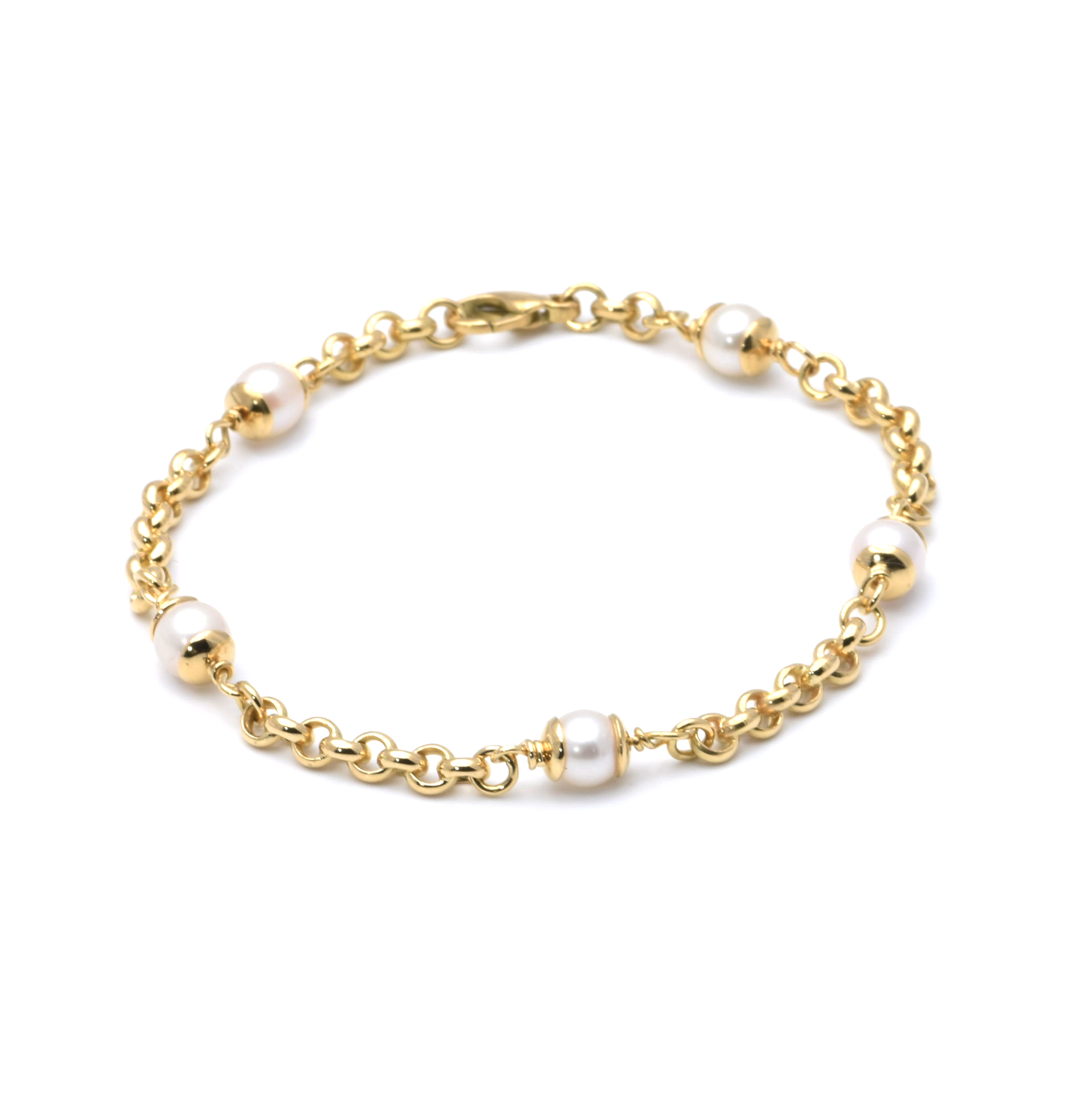 Armband | 750/000 Gelbgold | Perlen