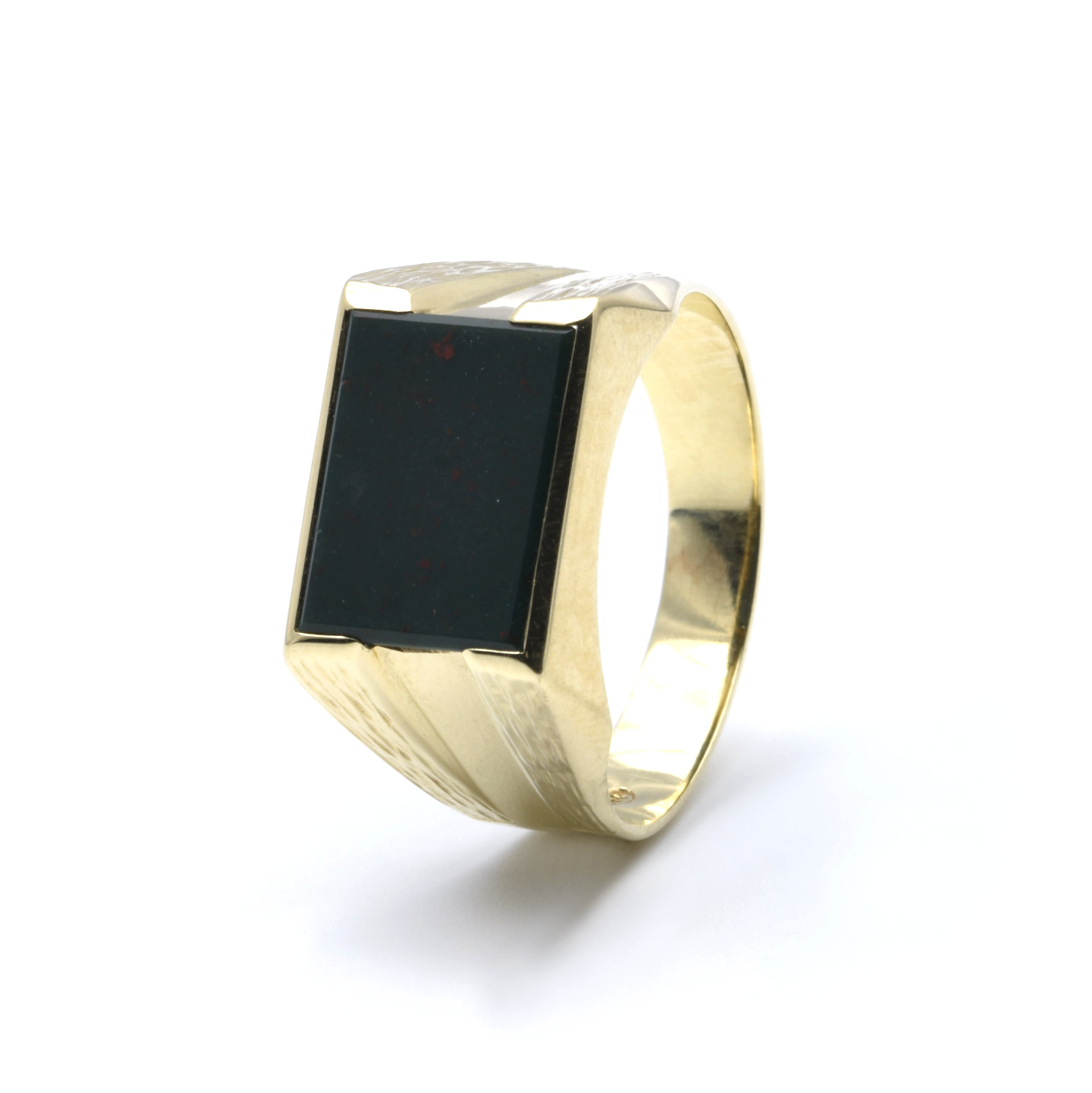 Ring | 585/000 Gelbgold | Herrenring | Heliotrop