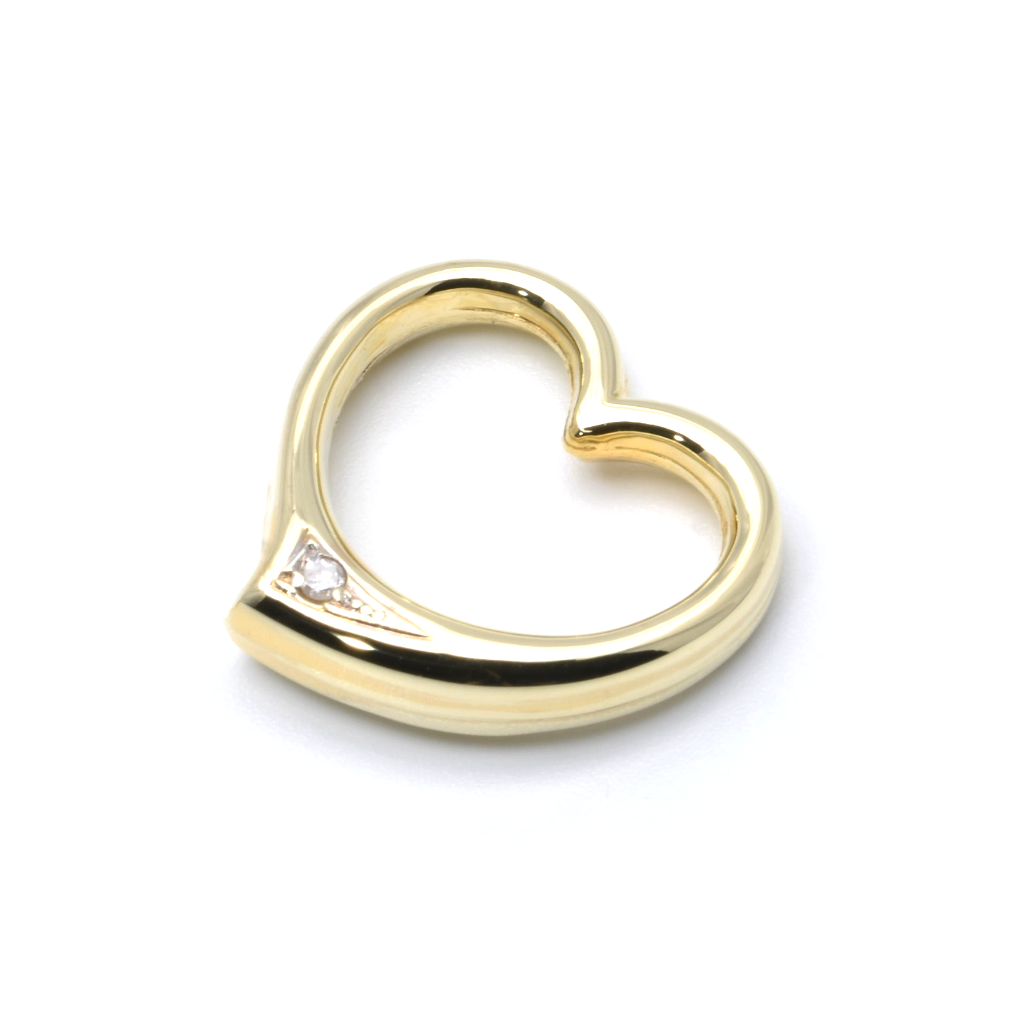 Anhänger | 585/000 Gelbgold | Herz | Diamant
